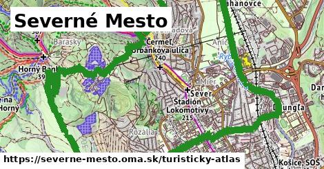 ikona Turistická mapa turisticky-atlas v severne-mesto