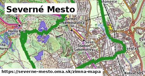 ikona Severné Mesto: 0 m trás zimna-mapa v severne-mesto