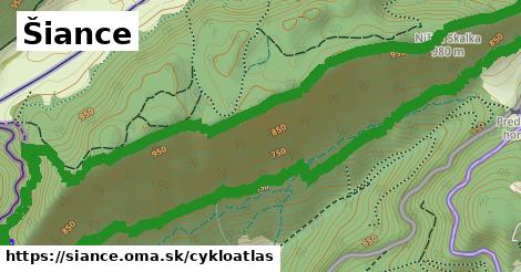 ikona Šiance: 1,12 km trás cykloatlas v siance