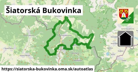 ikona Mapa autoatlas v siatorska-bukovinka