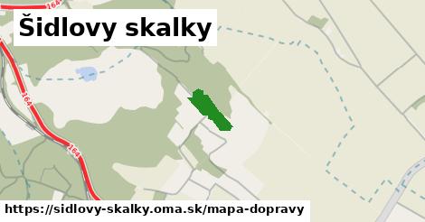 ikona Šidlovy skalky: 0 m trás mapa-dopravy v sidlovy-skalky