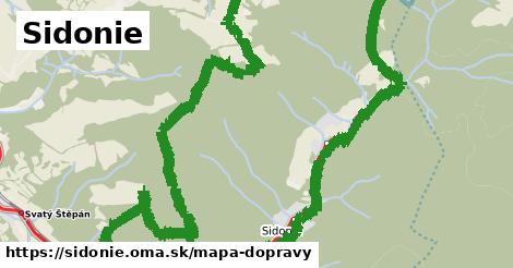 ikona Sidonie: 3,1 km trás mapa-dopravy v sidonie