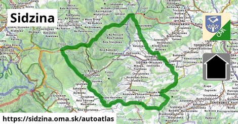 ikona Mapa autoatlas v sidzina