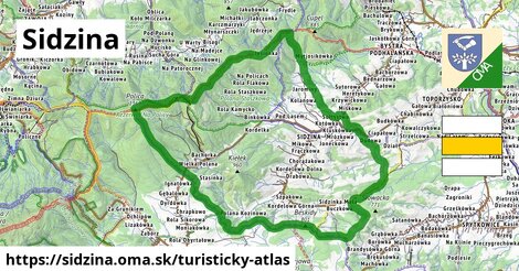 ikona Turistická mapa turisticky-atlas v sidzina