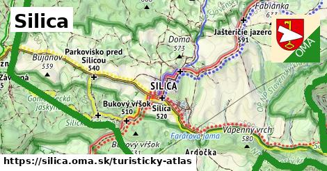 ikona Turistická mapa turisticky-atlas v silica