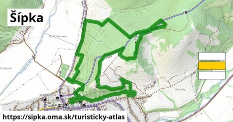 ikona Turistická mapa turisticky-atlas v sipka