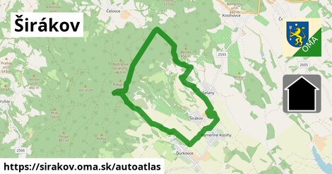 ikona Mapa autoatlas v sirakov