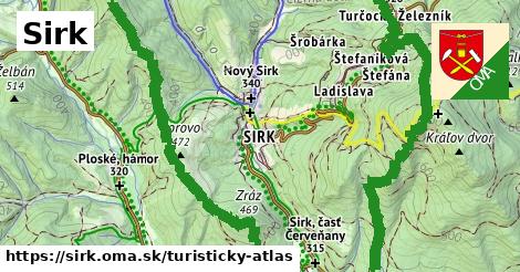 ikona Turistická mapa turisticky-atlas v sirk