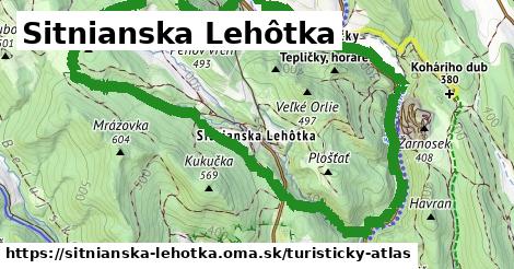 ikona Sitnianska Lehôtka: 3,4 km trás turisticky-atlas v sitnianska-lehotka