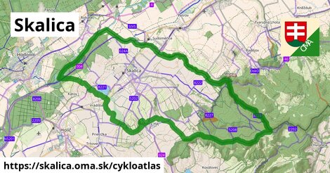 ikona Skalica: 115 km trás cykloatlas v skalica