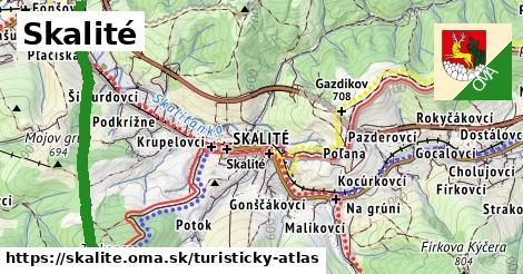 ikona Turistická mapa turisticky-atlas v skalite