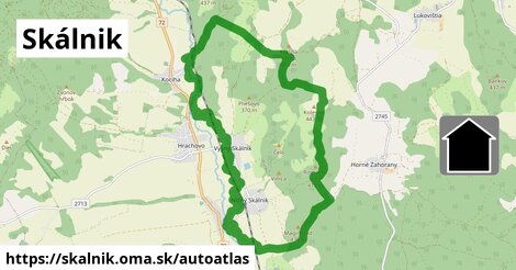 ikona Mapa autoatlas v skalnik