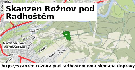 ikona Skanzen Rožnov pod Radhoštěm: 0 m trás mapa-dopravy v skanzen-roznov-pod-radhostem