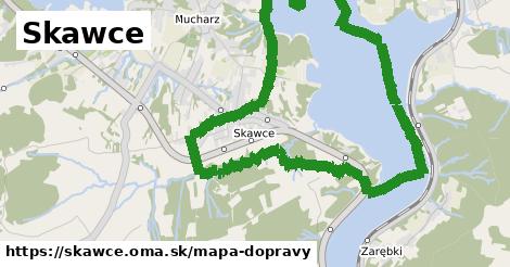 ikona Skawce: 0 m trás mapa-dopravy v skawce