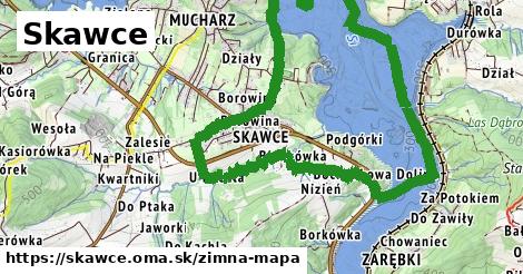 ikona Skawce: 0 m trás zimna-mapa v skawce