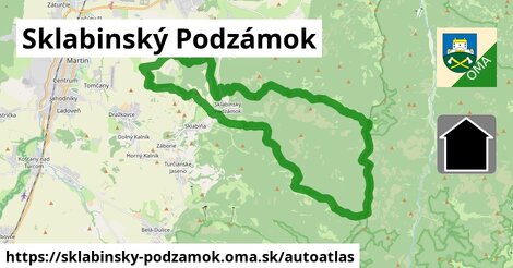 ikona Mapa autoatlas v sklabinsky-podzamok