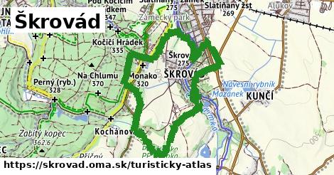 ikona Škrovád: 1,45 km trás turisticky-atlas v skrovad