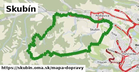 ikona Skubín: 1,54 km trás mapa-dopravy v skubin