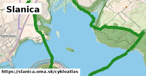 ikona Slanica: 3,7 km trás cykloatlas v slanica