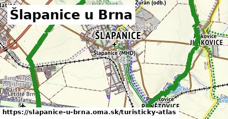 ikona Šlapanice u Brna: 4,0 km trás turisticky-atlas v slapanice-u-brna