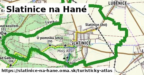 ikona Slatinice na Hané: 8,1 km trás turisticky-atlas v slatinice-na-hane