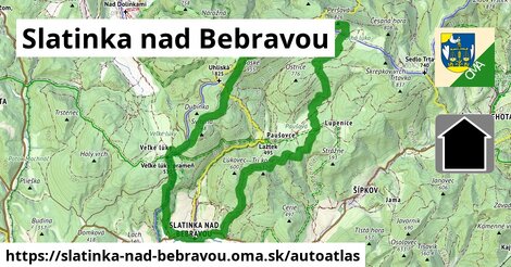 ikona Mapa autoatlas v slatinka-nad-bebravou