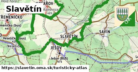 ikona Turistická mapa turisticky-atlas v slavetin