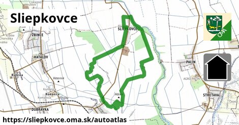 ikona Mapa autoatlas v sliepkovce