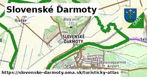 ikona Slovenské Ďarmoty: 5,6 km trás turisticky-atlas v slovenske-darmoty