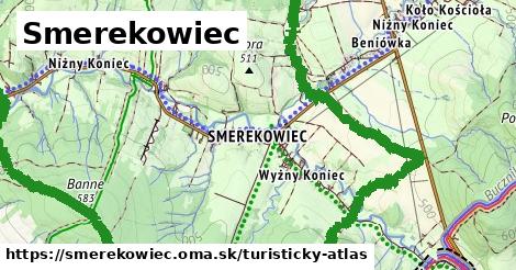 ikona Turistická mapa turisticky-atlas v smerekowiec