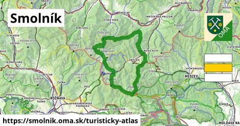 ikona Smolník: 70 km trás turisticky-atlas v smolnik