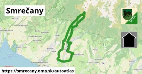 ikona Mapa autoatlas v smrecany