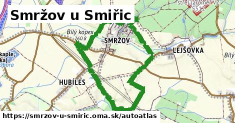 ikona Mapa autoatlas v smrzov-u-smiric