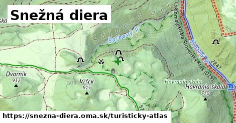 ikona Snežná diera: 0 m trás turisticky-atlas v snezna-diera