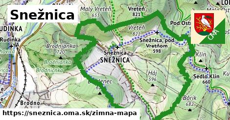 ikona Zimná mapa zimna-mapa v sneznica