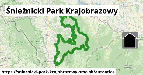 ulice v Śnieżnicki Park Krajobrazowy