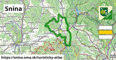 ikona Turistická mapa turisticky-atlas v snina