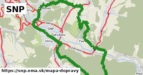 ikona SNP: 48 km trás mapa-dopravy v snp