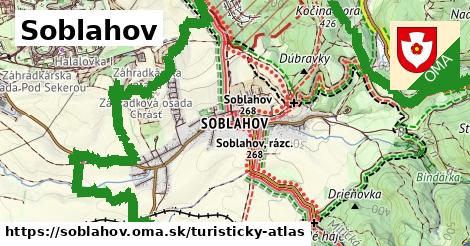 ikona Soblahov: 84 km trás turisticky-atlas v soblahov