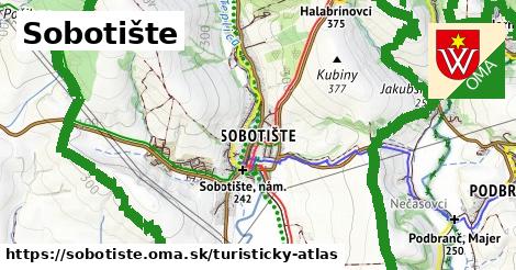ikona Sobotište: 30 km trás turisticky-atlas v sobotiste