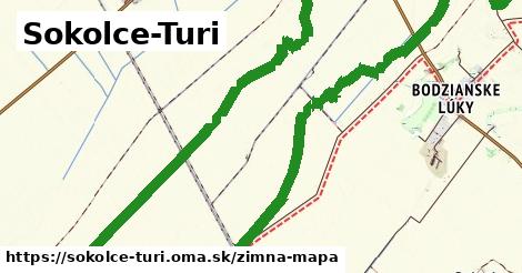 ikona Sokolce-Turi: 0 m trás zimna-mapa v sokolce-turi