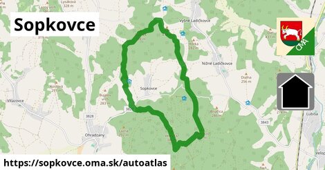 ikona Mapa autoatlas v sopkovce