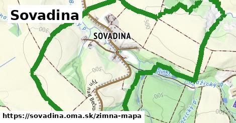 ikona Sovadina: 0 m trás zimna-mapa v sovadina