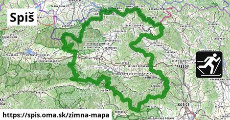 ikona Spiš: 273 km trás zimna-mapa v spis