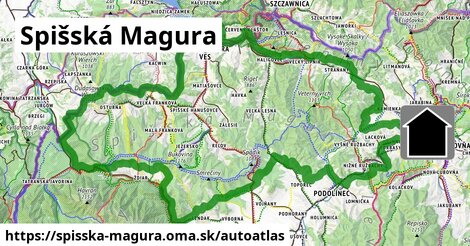 ikona Mapa autoatlas v spisska-magura