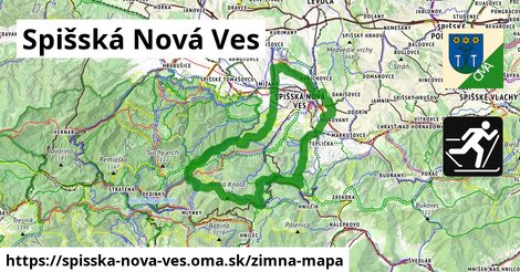 ikona Spišská Nová Ves: 21 km trás zimna-mapa v spisska-nova-ves