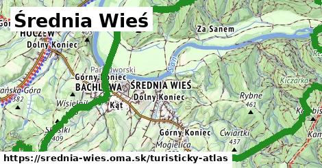 ikona Turistická mapa turisticky-atlas v srednia-wies