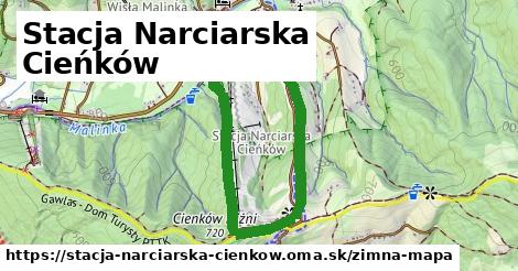 ikona Zimná mapa zimna-mapa v stacja-narciarska-cienkow