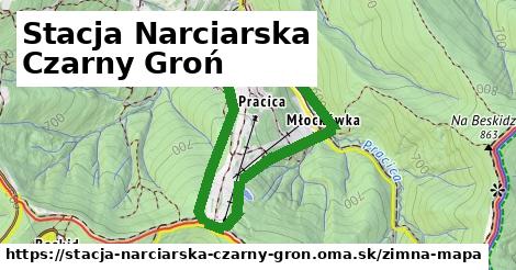 ikona Zimná mapa zimna-mapa v stacja-narciarska-czarny-gron