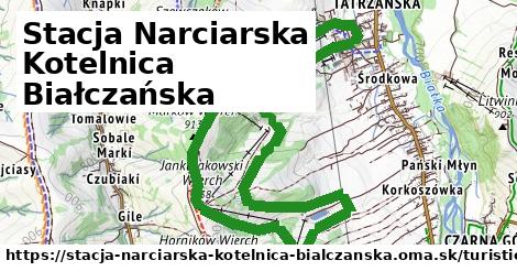 ikona Turistická mapa turisticky-atlas v stacja-narciarska-kotelnica-bialczanska